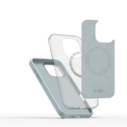 „Tech-Protect“ silikoninis PU „MagSafe iPhone 16 Pro“ dėklas – mėlynas