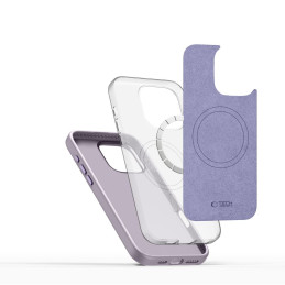 „Tech-Protect“ silikoninis PU „MagSafe“ dėklas, skirtas „iPhone 16 Pro Max“ – violetinis