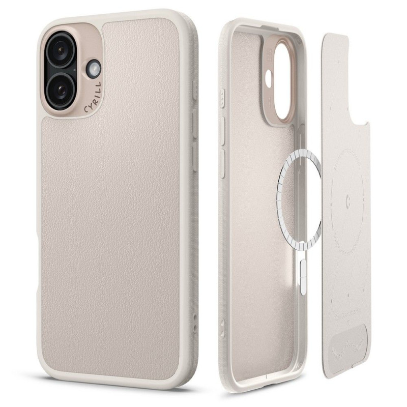 Spigen Cyrill Kajuk Mag iPhone 16 dėklas – smėlio spalvos