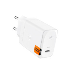„Spigen ArcStation Pro“ įkroviklis + USB-C 65W laidas – baltas