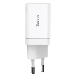 Baseus Super Si Pro greitas USB / C tipo USB įkroviklis 30 W maitinimo tiekimo greitas įkrovimas baltas (CCSUPP-E02)