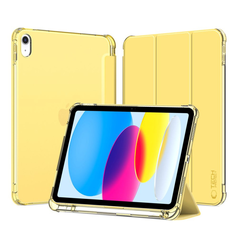 „Tech-Protect SC Pen Hybrid“ dėklas, skirtas „iPad 10 / 2022“ – geltonas – permatomas