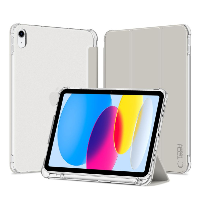 „Tech-Protect SC Pen Hybrid“ dėklas, skirtas „iPad 10 / 2022“ – pilkas – permatomas