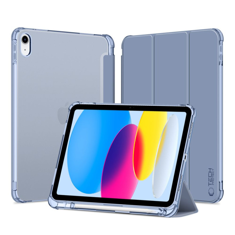 „Tech-Protect SC Pen Hybrid“ dėklas, skirtas „iPad 10 / 2022“ – mėlynas – permatomas