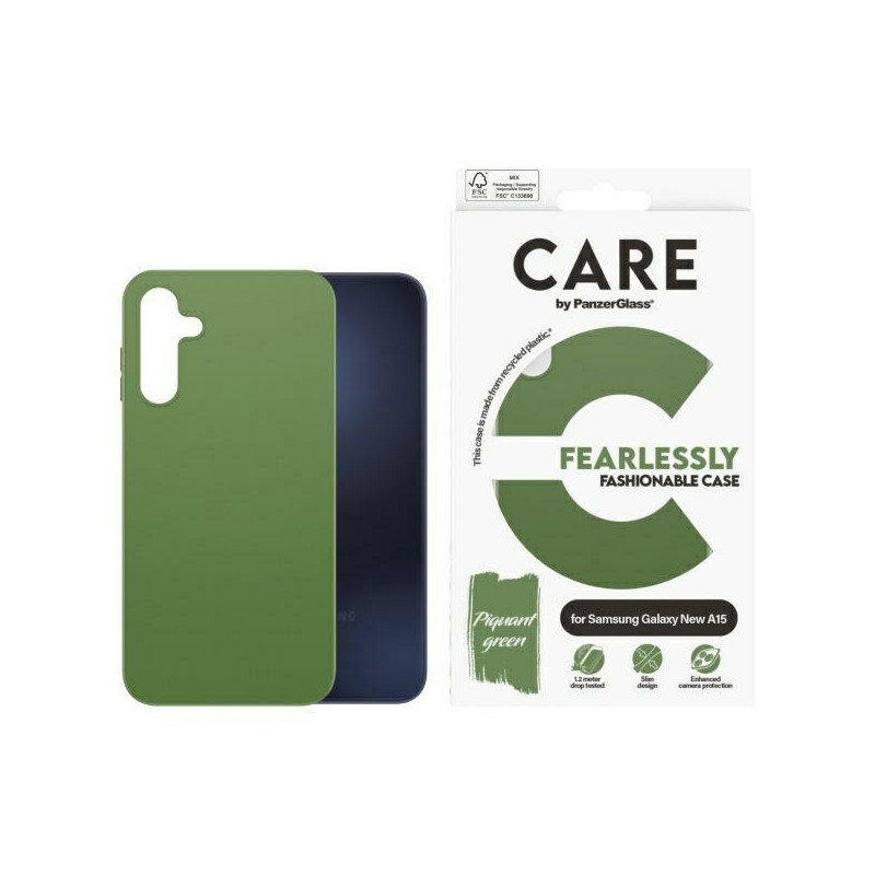 „CARE by PanzerGlass“ madingas dėklas, skirtas „Samsung Galaxy A16 / A16 5G“ – žalias