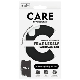 „CARE by PanzerGlass“ madingas QI dėklas „Samsung Galaxy S24 Ultra“ – juodas