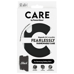 „CARE by PanzerGlass“ madingas QI dėklas „Samsung Galaxy S24+“ – juodas