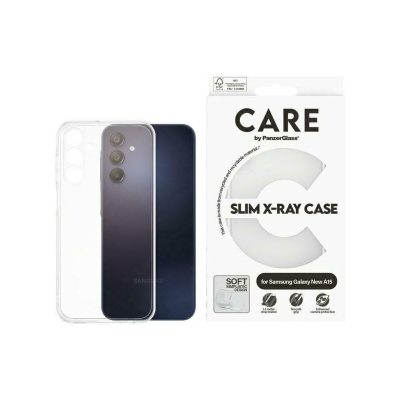 „CARE by PanzerGlass“ madingas rentgeno dėklas, skirtas „Samsung Galaxy A16 / A16 5G“ – skaidrus