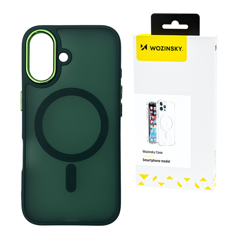 „Wozinsky“ madingas „MagSafe“ dėklas, skirtas „Samsung Galaxy S25 Ultra“ – žalias