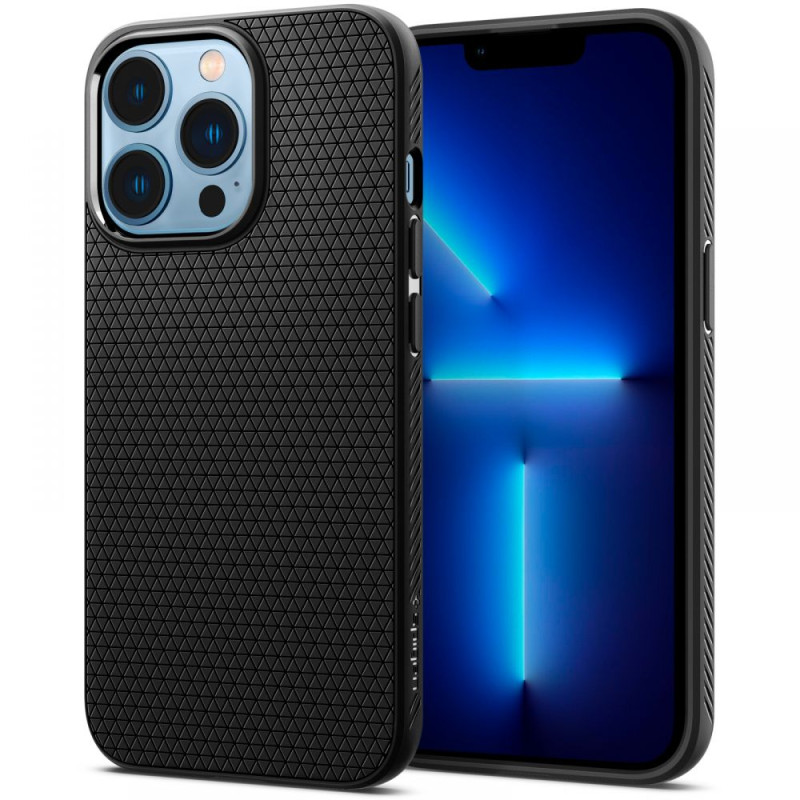 Spigen Liquid Air dėklas, skirtas iPhone 13 Pro Max - matinė juoda