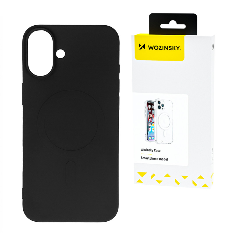 „Wozinsky“ silikoninis dėklas „Magsafe“ magnetinis dėklas, skirtas „Samsung Galaxy S25 Ultra“ – juodas