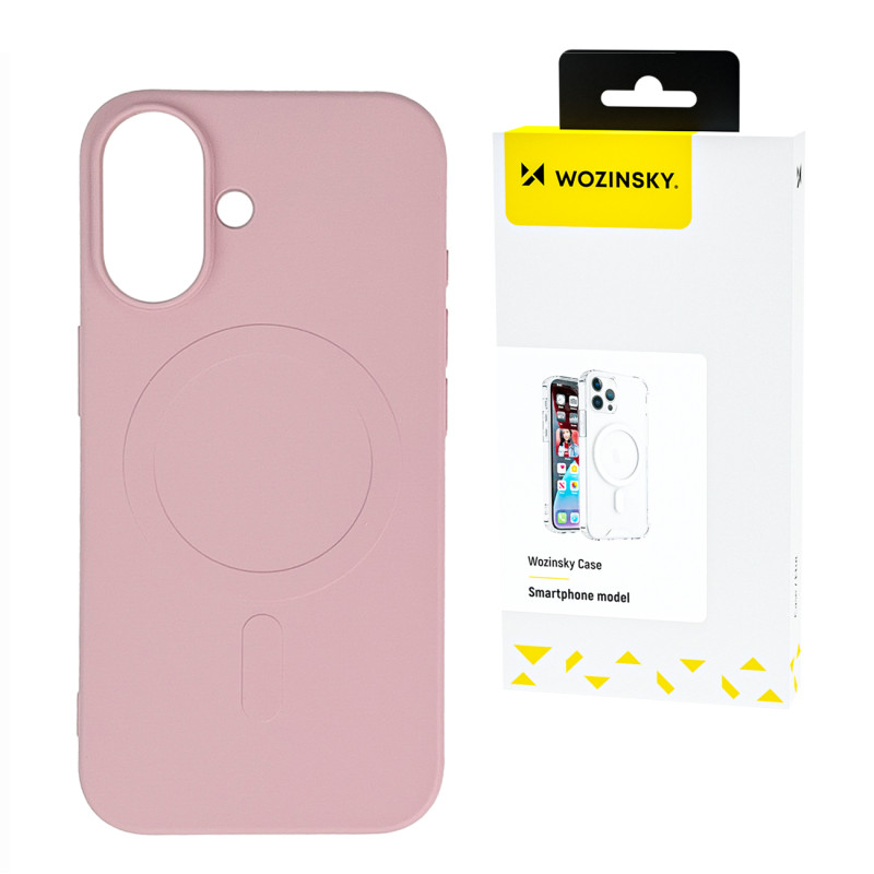 „Wozinsky“ silikoninis dėklas „Magsafe“ magnetinis dėklas, skirtas „Samsung Galaxy S25 Ultra“ – rožinis