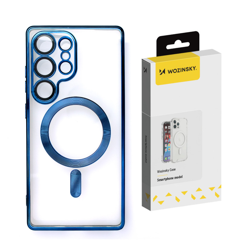 „Wozinsky“ galvanizuotas „Magsafe“ dėklas, skirtas „Samsung Galaxy S25 Ultra“ – mėlynas