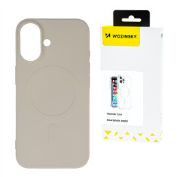 „Wozinsky“ silikoninis dėklas „Magsafe“ magnetinis dėklas, skirtas „Samsung Galaxy S25+“ – smėlio spalvos
