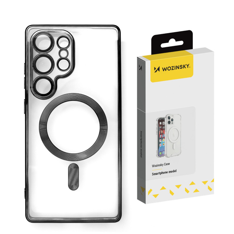 „Wozinsky“ galvanizuotas dėklas su „Magsafe“ technologija, skirtas „Samsung Galaxy S25+“ – juodas