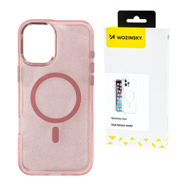 „Wozinsky“ blizgučių dėklas, skirtas „Samsung Galaxy S25“ – rožinis su blizgučiais