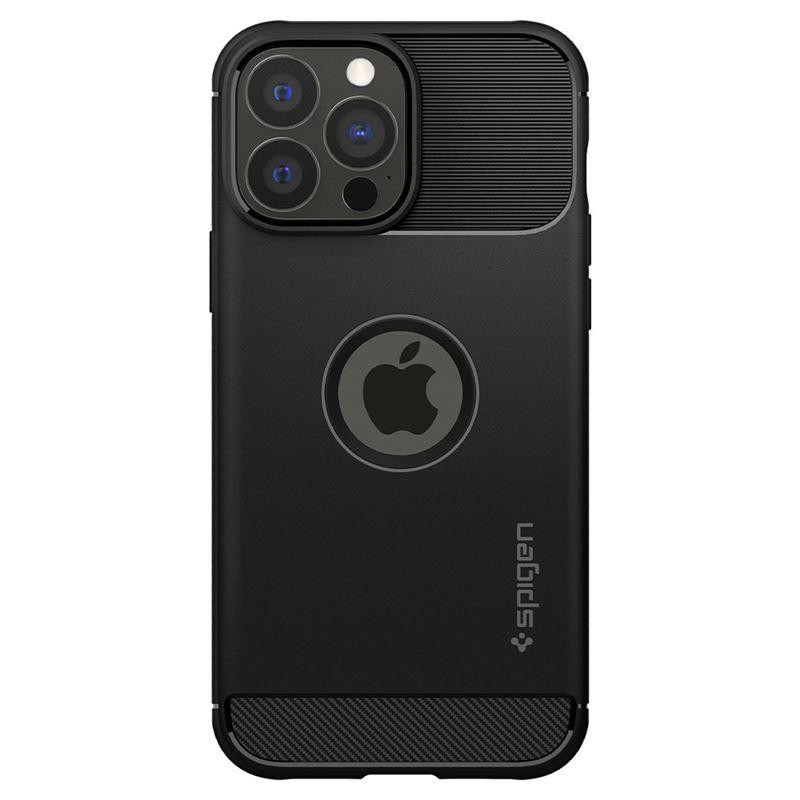 Spigen Rugged Armor dėklas, skirtas iPhone 13 Pro - matinė juoda
