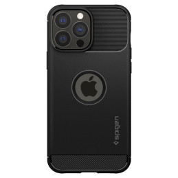 Spigen Rugged Armor dėklas, skirtas iPhone 13 Pro - matinė juoda