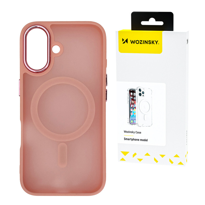 „Wozinsky“ madingas „MagSafe“ dėklas, skirtas „Samsung Galaxy S25“ – rožinis