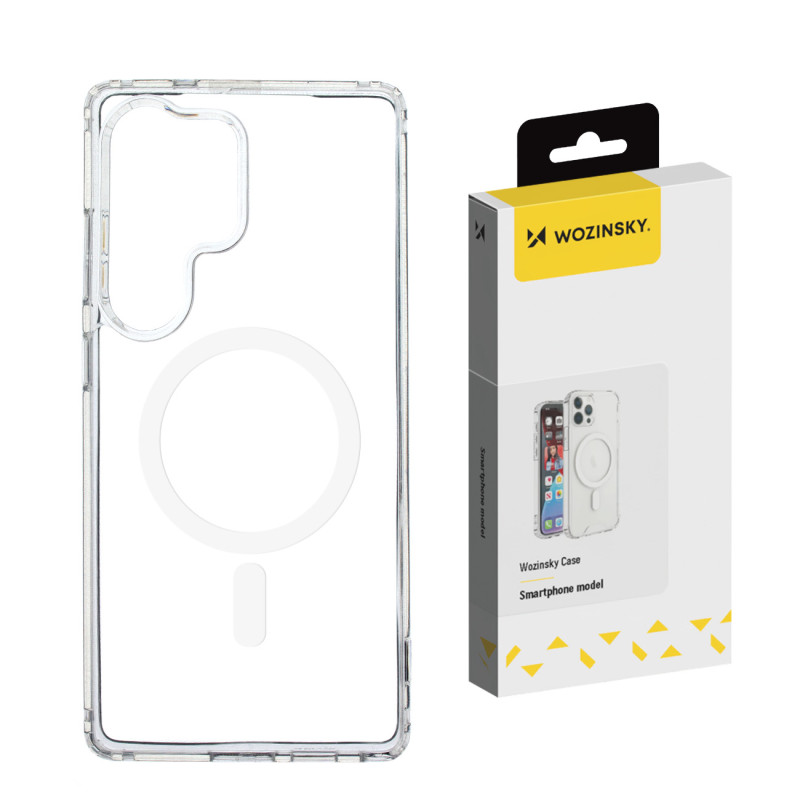 „Wozinsky Ultra Clear MagSafe“ dėklas, skirtas „Samsung Galaxy S25“ – skaidrus