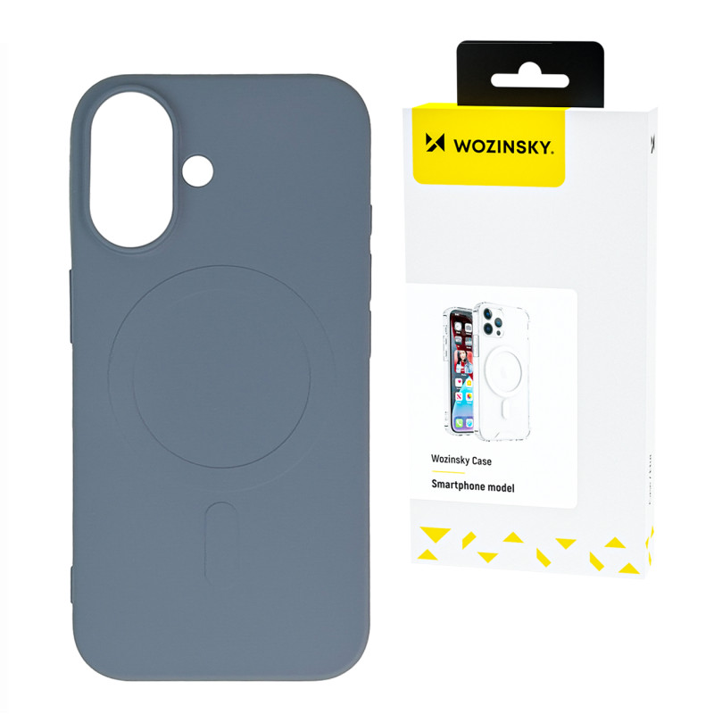 „Wozinsky“ silikoninis dėklas „MagSafe“, suderinamas su „Samsung Galaxy S24 FE“ – pilkas