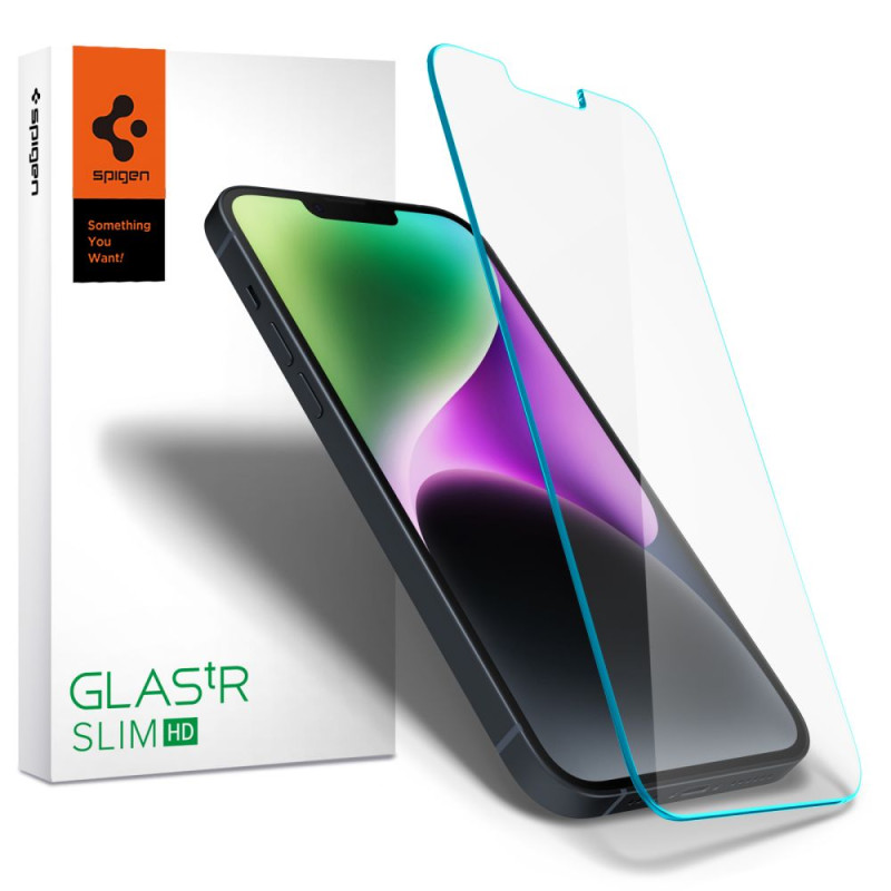 Spigen Glas.tR plonas grūdintas stiklas, skirtas iPhone 13 Pro Max / 14 Plus
