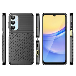 „Thunder“ dėklas, skirtas „Samsung Galaxy A56/ A36“ silikoniniam šarvuotam dėklui – juodas