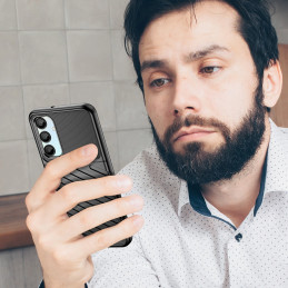 „Thunder“ dėklas, skirtas „Samsung Galaxy A56/ A36“ silikoniniam šarvuotam dėklui – juodas