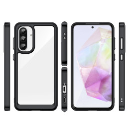 „Outer Space“ dėklas, skirtas „Samsung Galaxy A56“ su lanksčiu rėmeliu – juodas