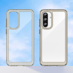 „Outer Space“ dėklas, skirtas „Samsung Galaxy A56“ su lanksčiu rėmeliu – pusiau permatomas, juodas