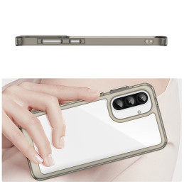 „Outer Space“ dėklas, skirtas „Samsung Galaxy A56“ su lanksčiu rėmeliu – pusiau permatomas, juodas