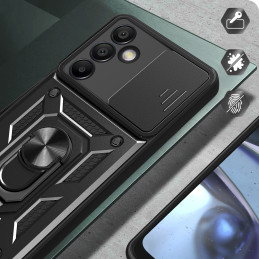 „Hybrid Armor Camshield“ su stovu ir kameros dangteliu, skirtas „Samsung Galaxy A26“ - juodas
