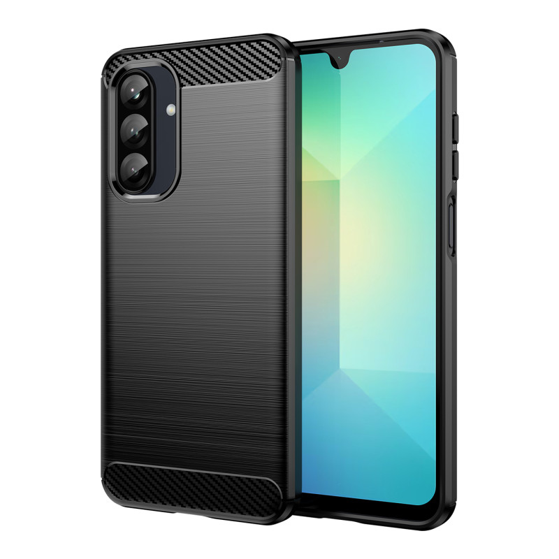 Anglies pluošto dėklas Samsung Galaxy A26, juodas