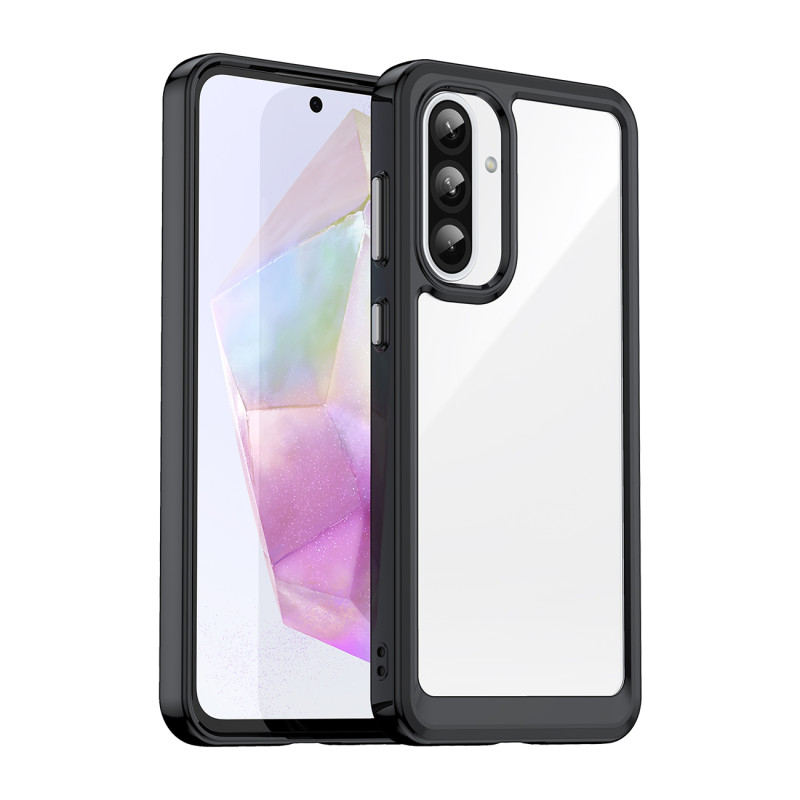 „Outer Space“ dėklas, skirtas „Samsung Galaxy A26“ su lanksčiu rėmeliu – juodas