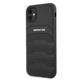 AMG Leather Debossed Lines dėklas, skirtas iPhone 11 / Xr - juodas
