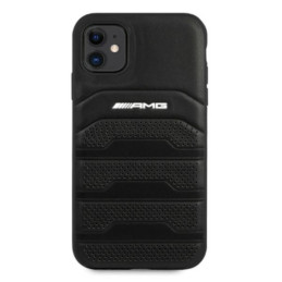 AMG Leather Debossed Lines dėklas, skirtas iPhone 11 / Xr - juodas