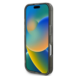 „Guess IML Glitter Circle“ „MagSafe“ dėklas, skirtas „iPhone 16“ – juodas