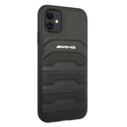 AMG Leather Debossed Lines dėklas, skirtas iPhone 11 / Xr - juodas