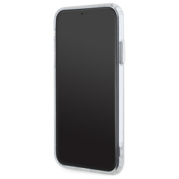Karl Lagerfeld IML metalinis „Choupette Head“ „MagSafe iPhone 11“ dėklas – baltas