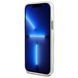 Karl Lagerfeld IML metalinis „Choupette Head“ „MagSafe iPhone 12“ dėklas – baltas