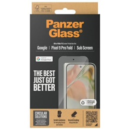 „PanzerGlass“ itin plataus grūdinto stiklo ekrano apsauga, skirta „Google Pixel 9 Pro Fold“