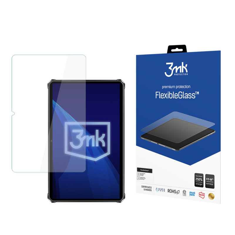 Hibridinis stiklas 3mk FlexibleGlass™, skirtas Oukitel RT9 – iki 13 colių