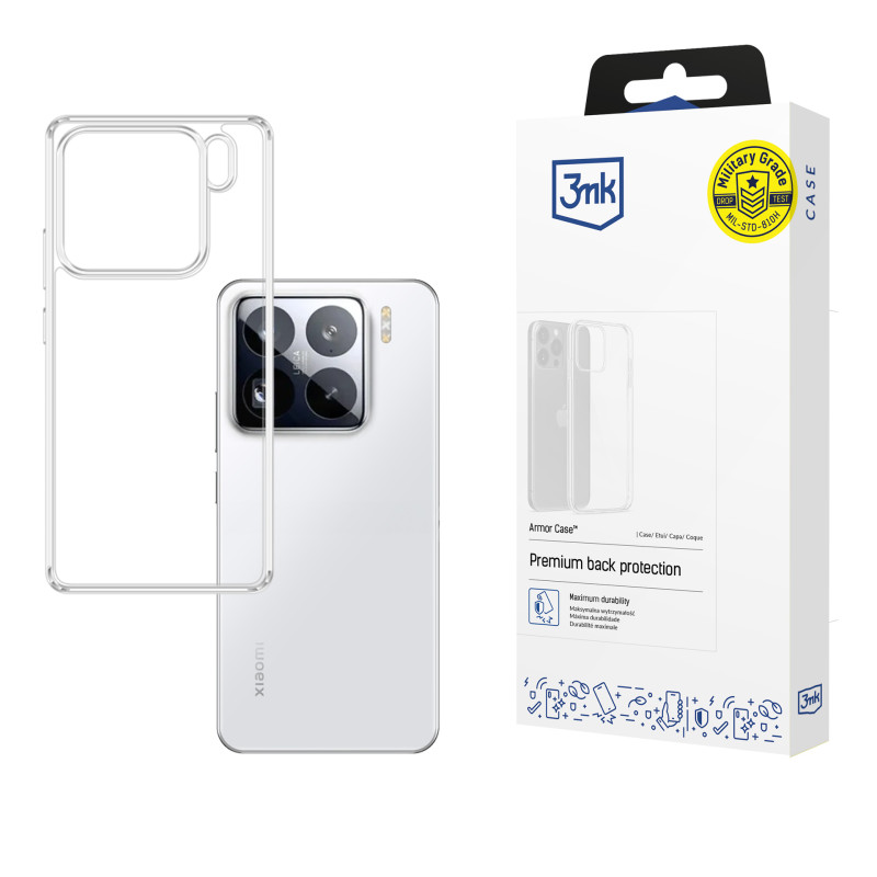 3mk šarvuotas dėklas, skirtas „Xiaomi 15 Pro“ - skaidrus