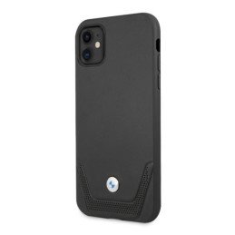 BMW odinis perforuotas dėklas iPhone 11 / Xr - juodas