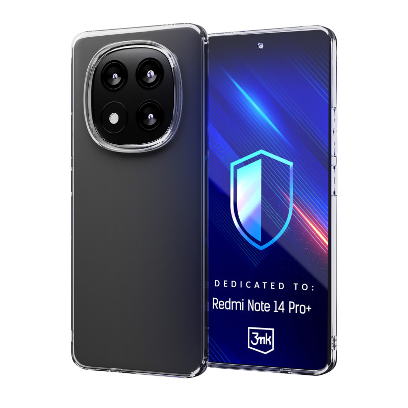 3mk skaidrus dėklas, skirtas „Xiaomi Redmi Note 14 Pro+“ - permatomas