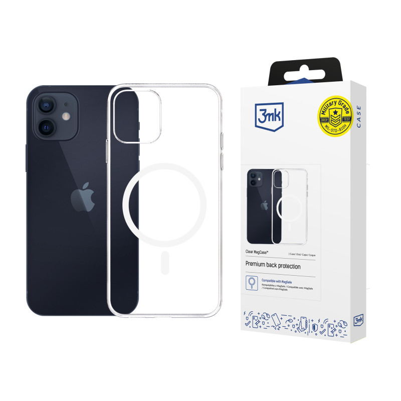 3mk skaidrus „MagCase“, skirtas „Apple iPhone 12/ 12 Pro“ - permatomas