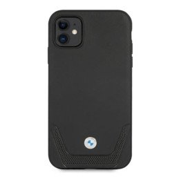 BMW odinis perforuotas dėklas iPhone 11 / Xr - juodas