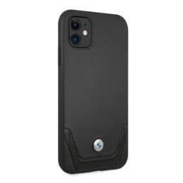 BMW odinis perforuotas dėklas iPhone 11 / Xr - juodas