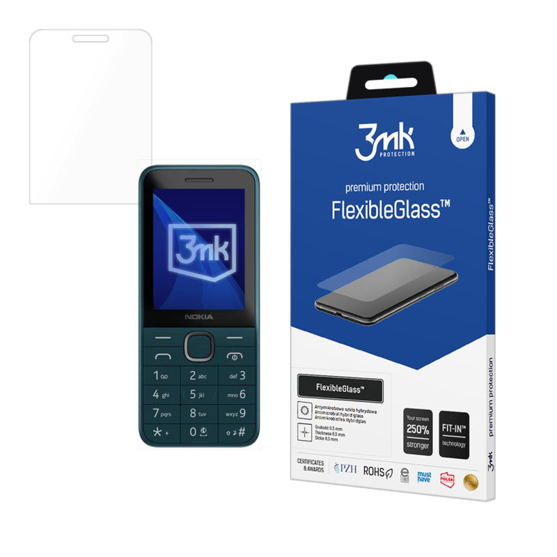 Hibridinis stiklas 3mk FlexibleGlass Nokia 225 4G (2024)