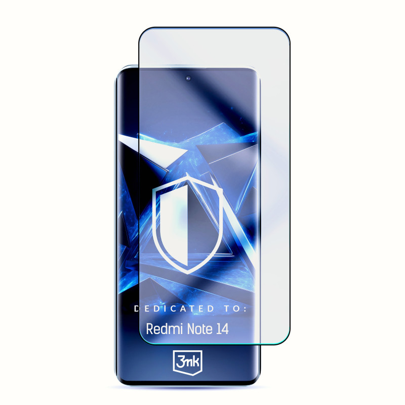 Grūdintas stiklas 3mk HardGlass Max Lite juodas Xiaomi Redmi Note 14 5G